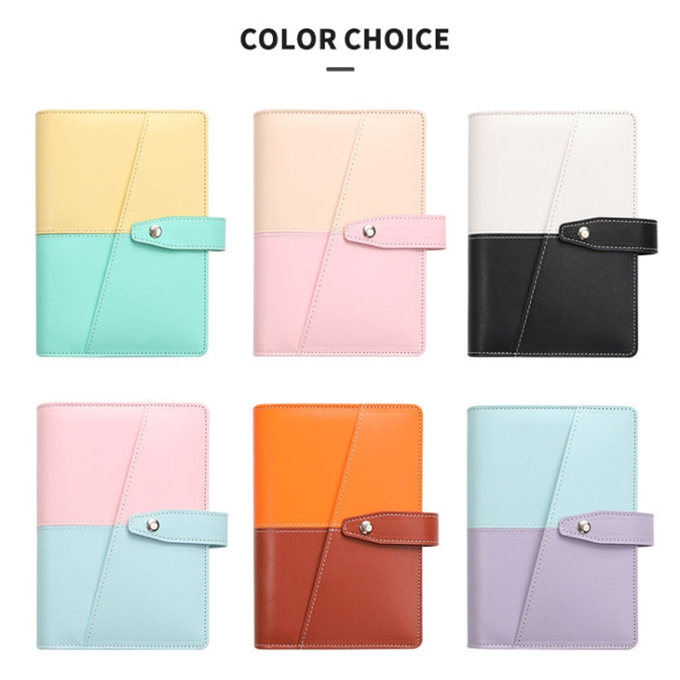 A6 YMX-012 PU Leather Budget Binder Notebook Macaron Color Matching Handbook My Store