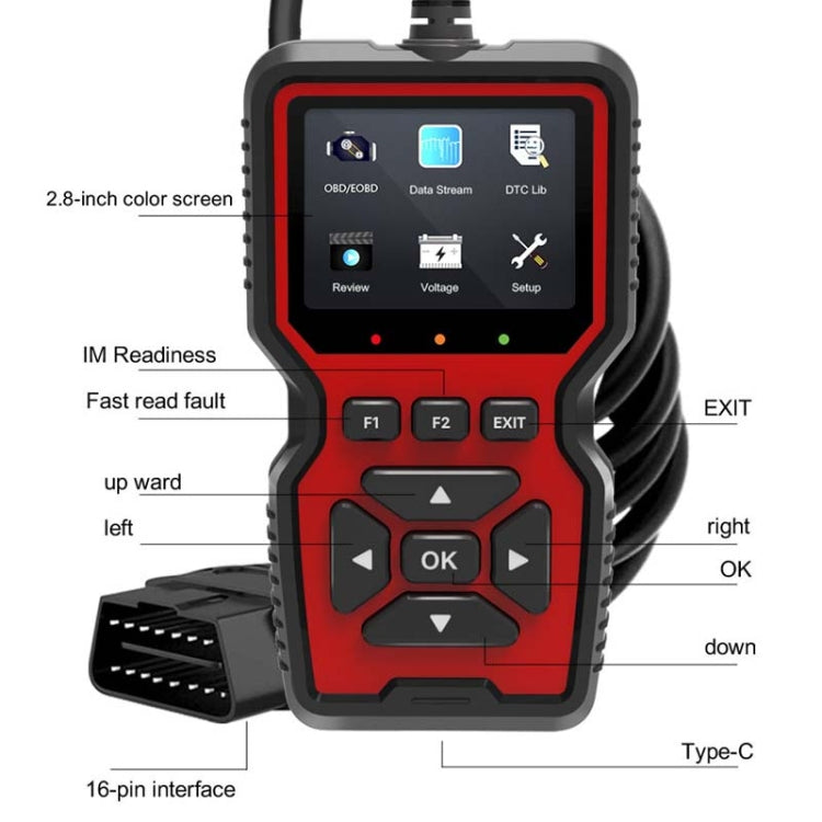 V519 OBD2 Colorful Screen Car Fault Detector