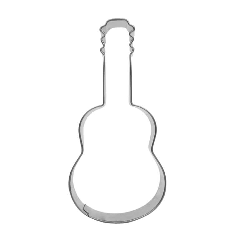 5pcs Guitar Shape Baking Biscuit Mold Stainless Steel Fondant Mousse Circle-Reluova