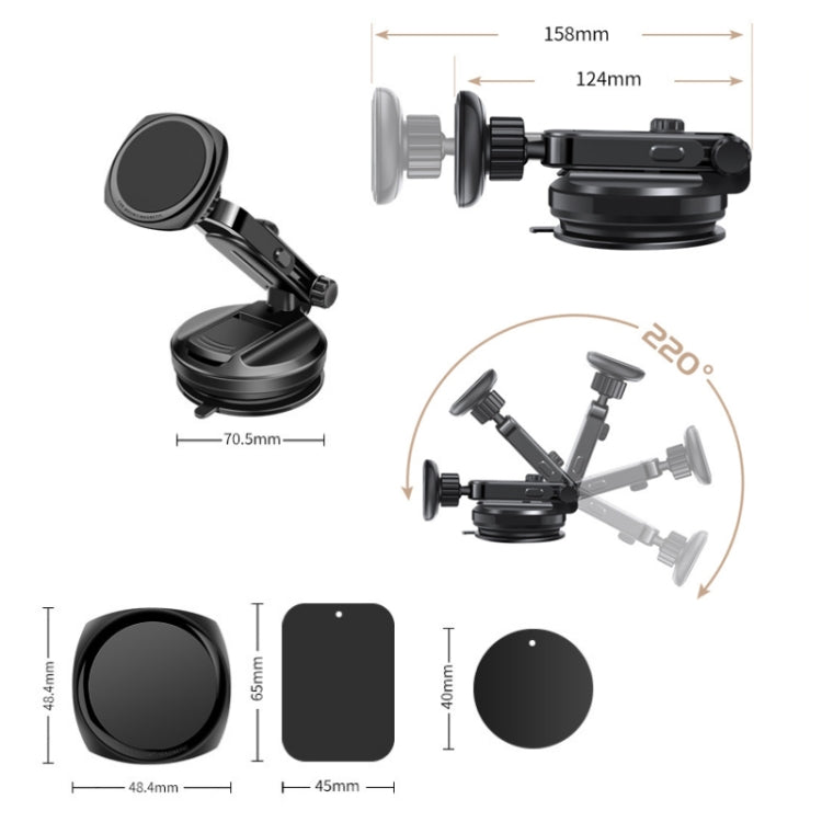 Car Telescopic Suction Cup Rubber Bottom Strong Magnetic Mobile Phone Holder ÎҵÄÉ̵ê