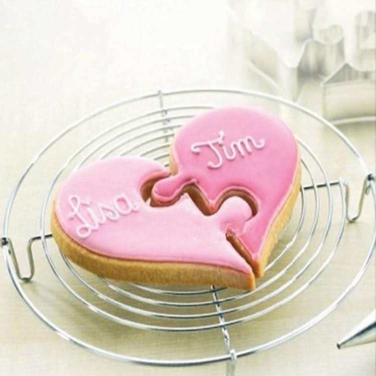 Left Heart+Right Heart Love Puzzle Biscuit Mold - Reluova