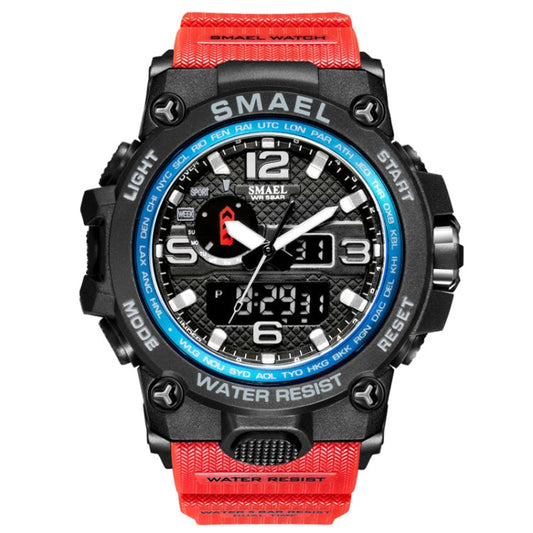 SMAEL 1545D Chronograph Calendar Alarm Clock Night Light Waterproof Watch Outdoor Men Watch