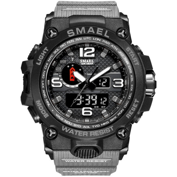 SMAEL 1545D Chronograph Calendar Alarm Clock Night Light Waterproof Watch Outdoor Men Watch Reluova