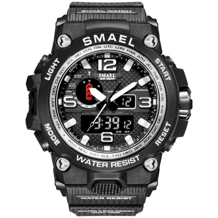 SMAEL 1545D Chronograph Calendar Alarm Clock Night Light Waterproof Watch Outdoor Men Watch Reluova