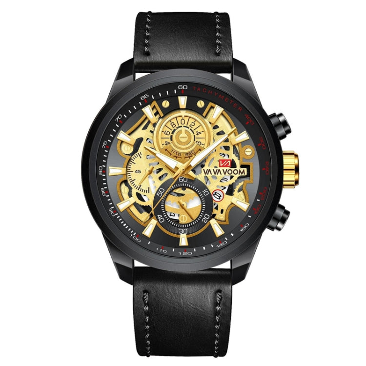 Men Waterproof Sports Luminous Calendar Casual Quartz Hollow Watch