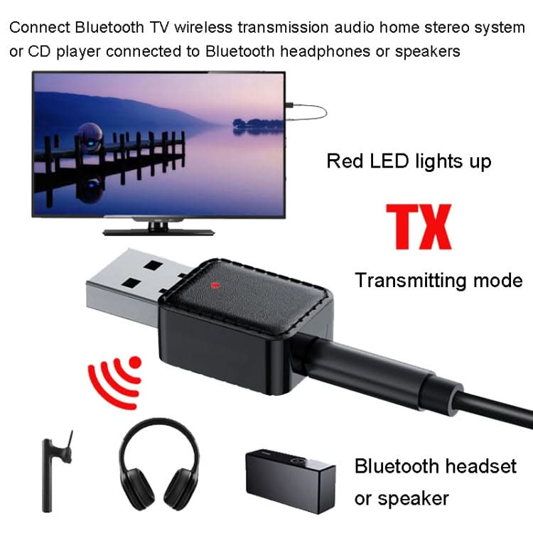 RX-TX-413 USB Bluetooth Receiving Launch 2 In 1 Adapter