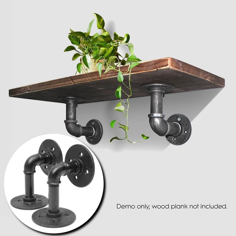 Wrought Iron Hanging Potted Plant Wall Shelf Water Pipe Shelf 11 inch My Store