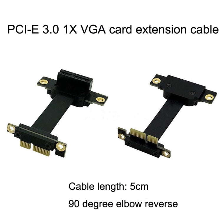 PCI-E 3.0 1X To 1X 90 Degrees Reverse Graphics Card / Wireless Network Card / Conversion Card Extension Cable