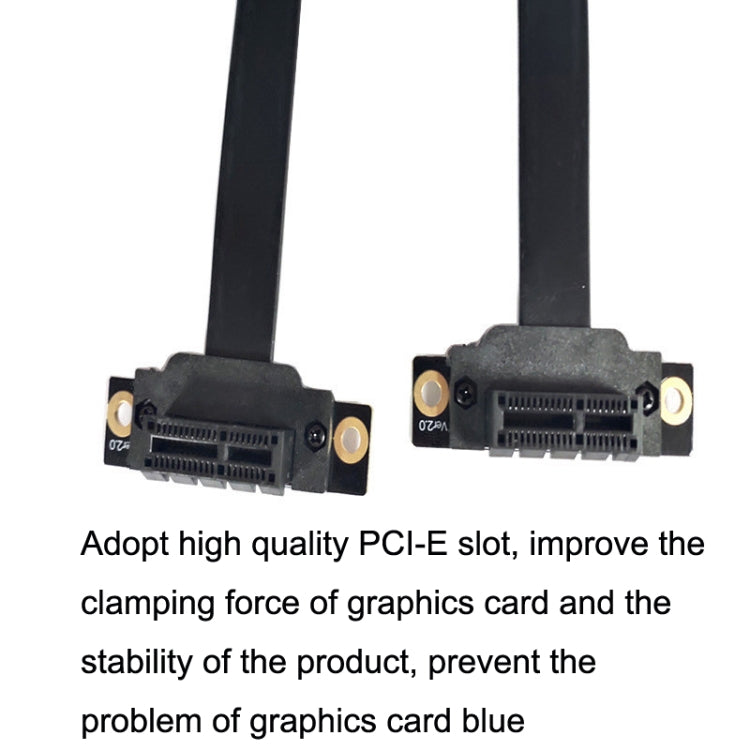 PCI-E 3.0 1X To 1X 90 Degrees Reverse Graphics Card / Wireless Network Card / Conversion Card Extension Cable