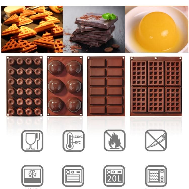 Silicone Baking Tools Cookie Chocolate Waffle Cake Mold,Style: Reluova