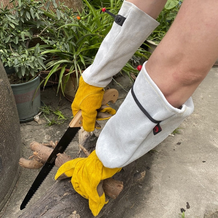 Leather Extended Thick Gardening Gloves Welder Work Gloves Reluova