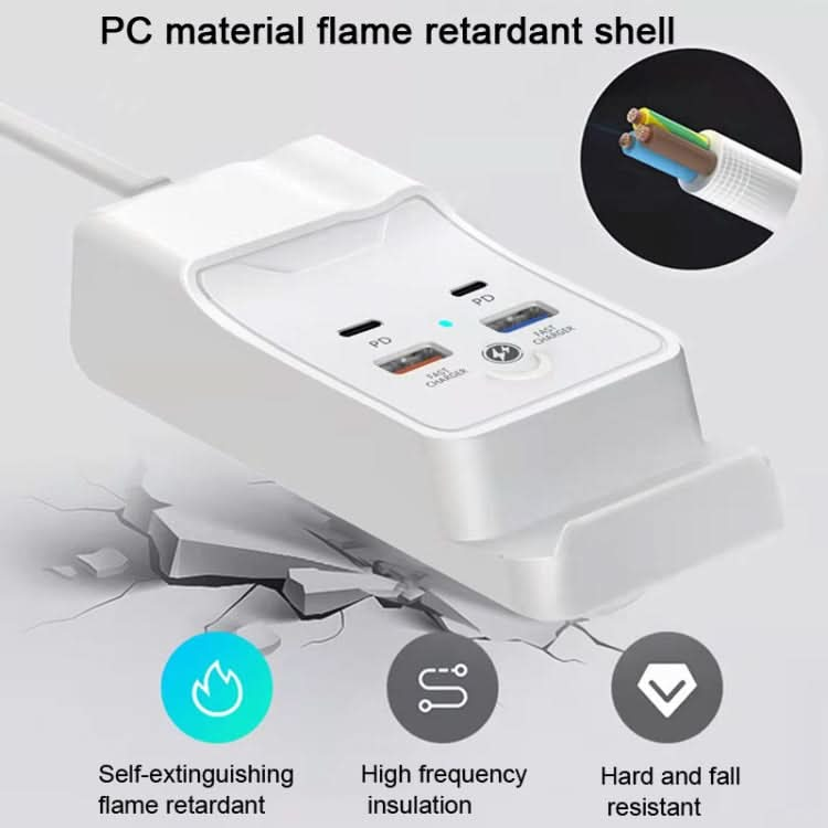 PD 20W Dual USB-C / Type-C + Dual USB 4-Port Fast Charging Hub For Smartphone Tablet