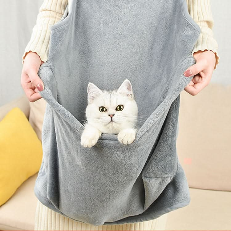 Cat Hug Apron Fleece Carriers Bags Anti-sticky Fur Hold Cats Pocket - Reluova