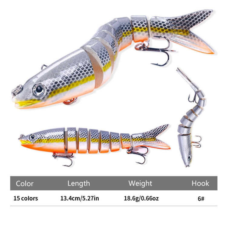 HENGJIA JM063 Multi-Section Fake Bait 8 Section Sinker Lures