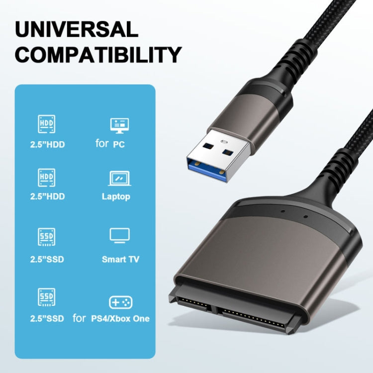 Aluminum Easy Drive Line USB3.0 To SATA Hard Disk Data Cable Supports 2.5 Inch SATA 22P