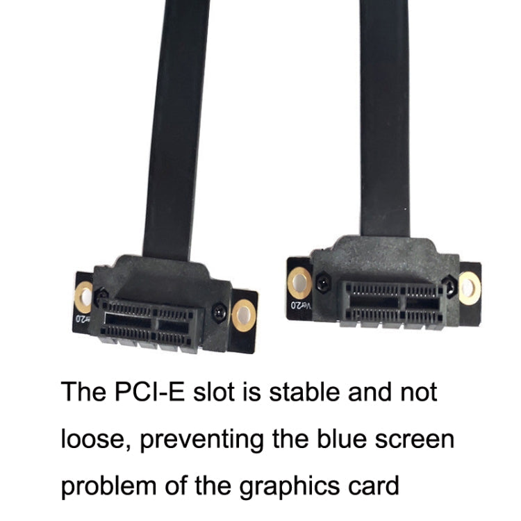 PCI-E 3.0 1X 180-degree Graphics Card Wireless Network Card Adapter Block Extension Cable, Length: