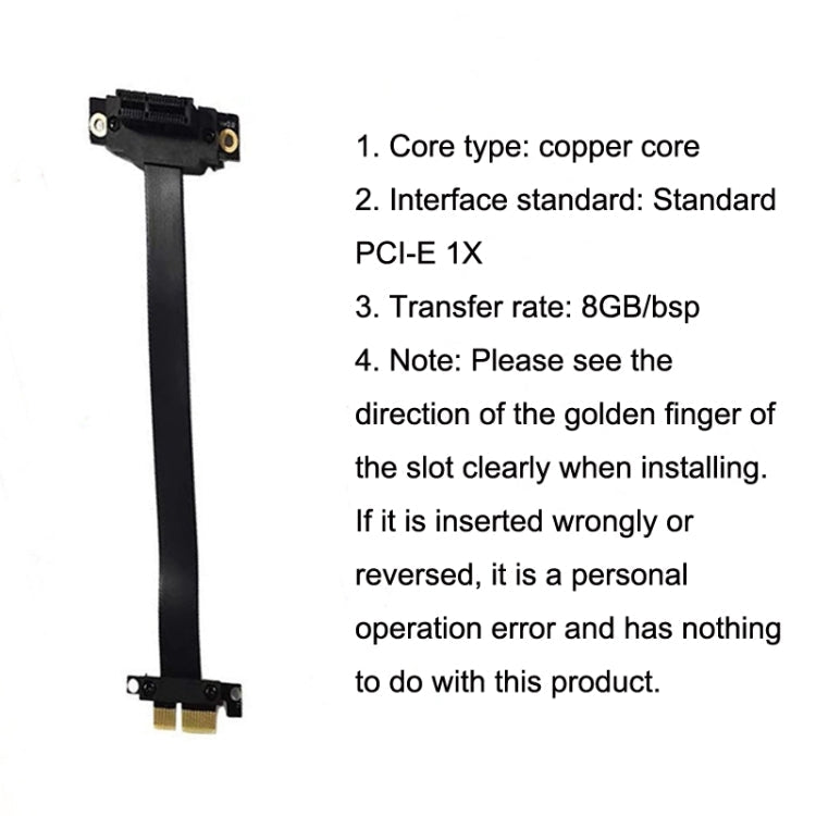 PCI-E 3.0 1X 180-degree Graphics Card Wireless Network Card Adapter Block Extension Cable, Length: My Store