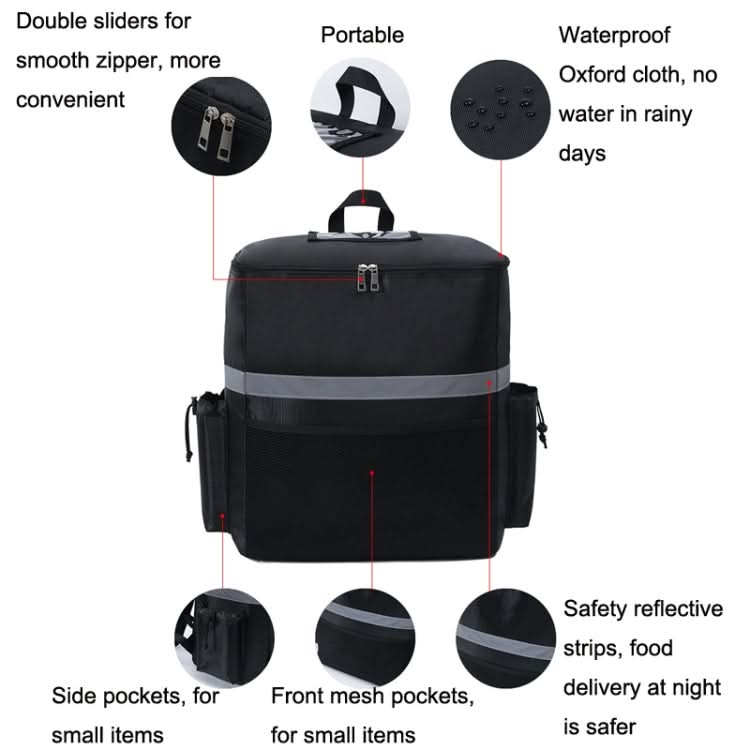 RH848 Takeaway Box Shoulder Insulation Delivery Box Rider Errand Delivery Backpack Reluova