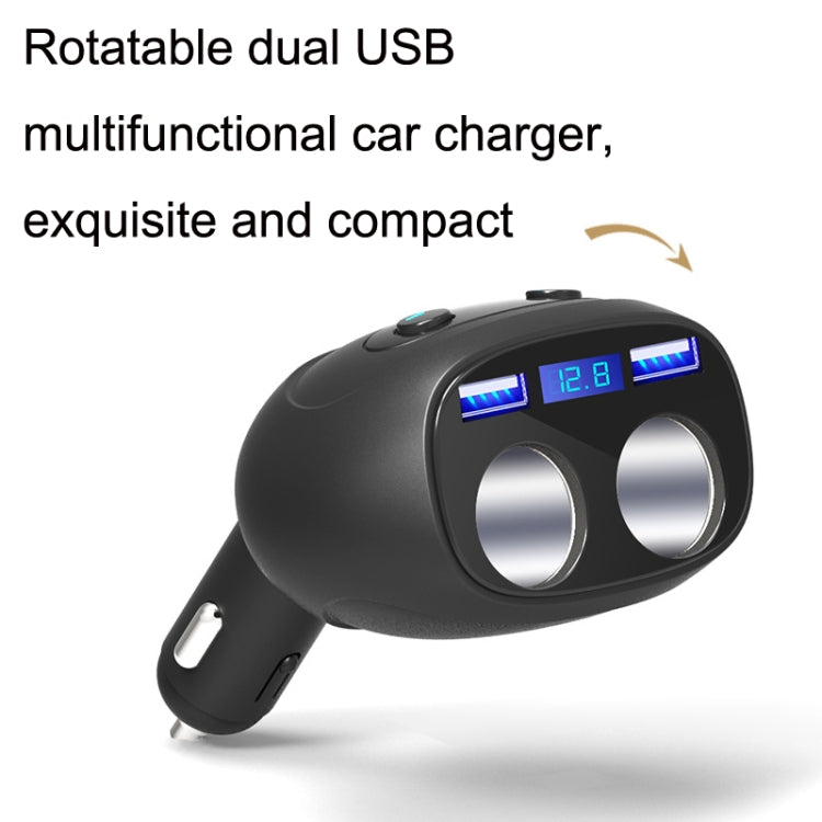 5 In 1 Rotatable Dual USB Multifunctional Car Charger