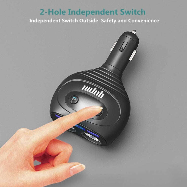 5 In 1 Rotatable Dual USB Multifunctional Car Charger