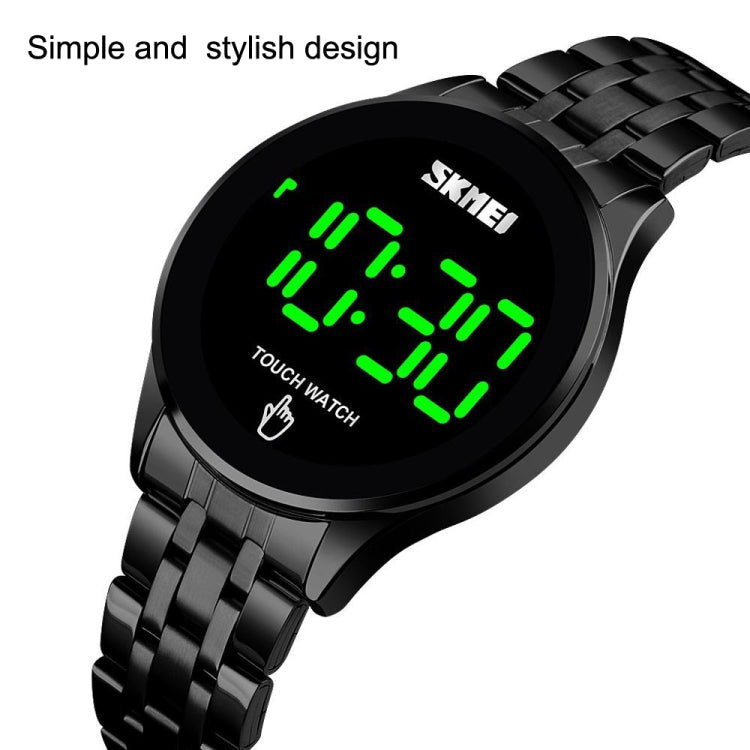 SKMEI 1579 Simple Touch Screen LED Luminous Stainless Steel Electronic Watch Reluova