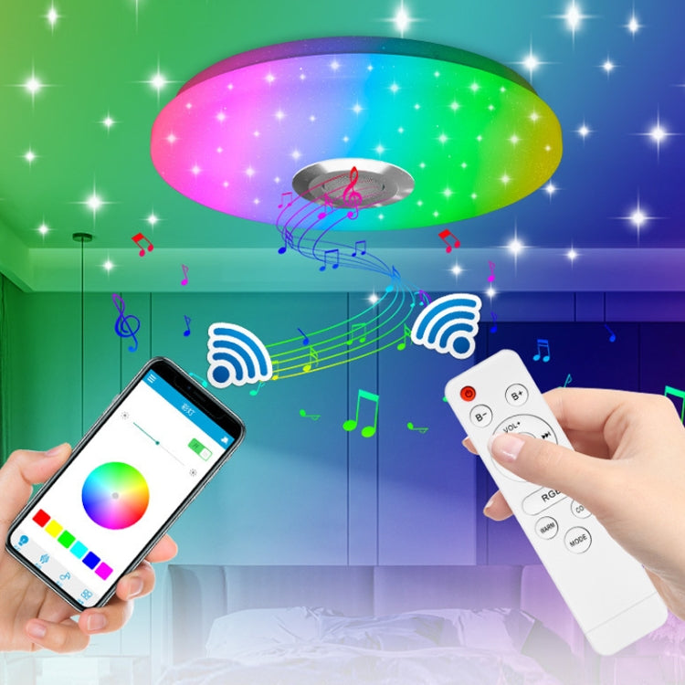 Remote Control Bluetooth LED Ceiling Lamp RGB Music Rhythm Color Changing Lamp My Store