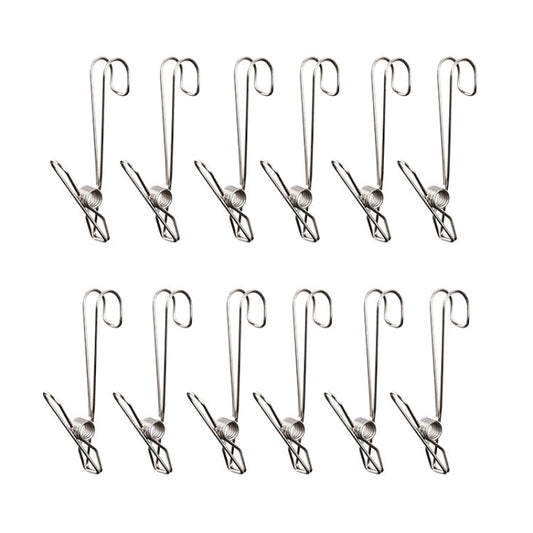 With Long Tail Clothes Drying Clip Stainless Steel Ribbon Hook Hanging Clip