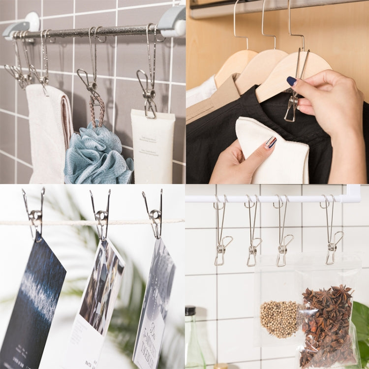 With Long Tail Clothes Drying Clip Stainless Steel Ribbon Hook Hanging Clip