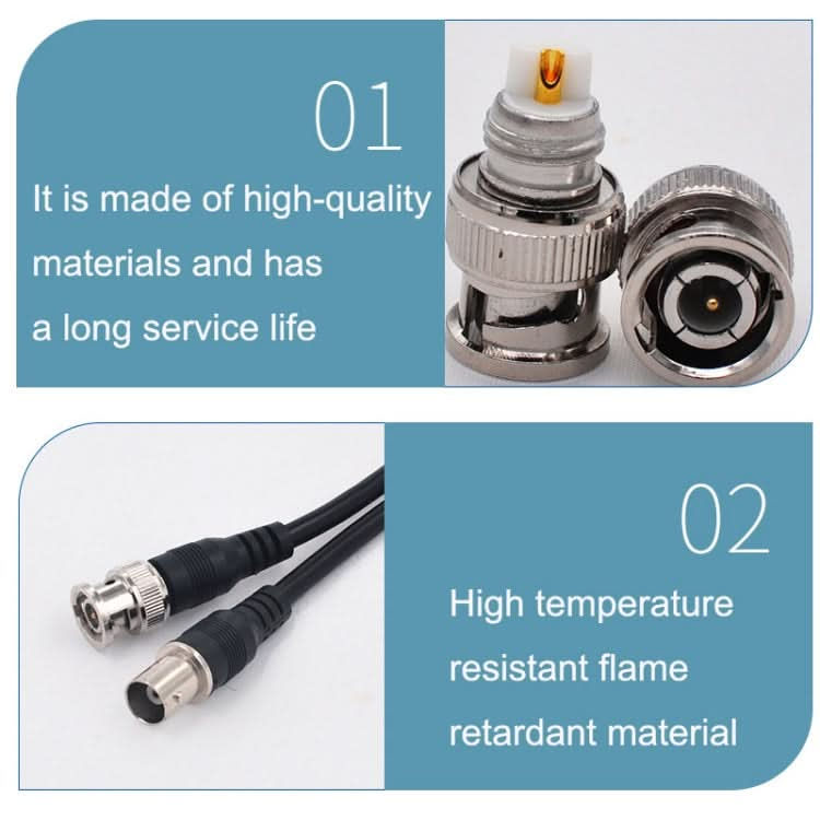 BNC Male To Female Connection Cable Full Copper HD Video Coaxial Cable, Length: Reluova