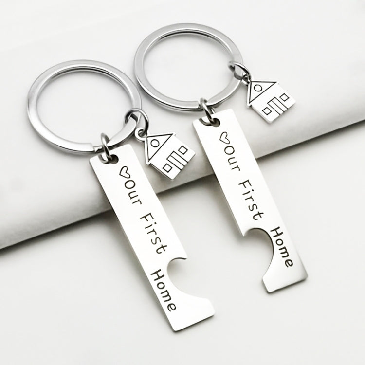 Stainless Steel Titanium Steel Keychain House Pendant ÎҵÄÉ̵ê