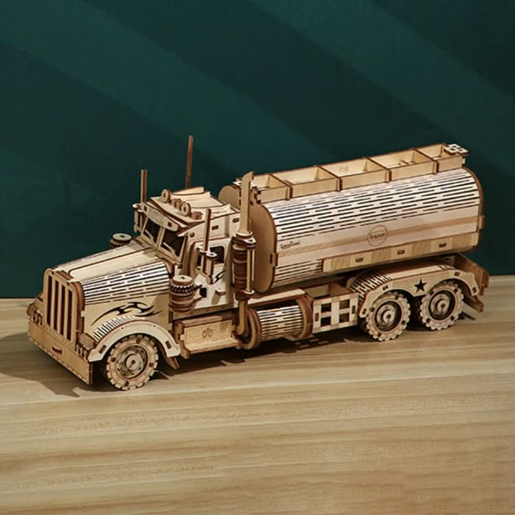 Fuel Tanker Money Storage Jar 3D Wooden Puzzle Children Educational Toys DIY Handmade Ornaments Reluova