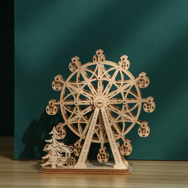 LG816 Ferris Wheel 3D Wooden Puzzle Children Educational Toys DIY Handmade Ornaments