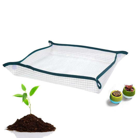 Home Gardening Planting Transparent Waterproof Mesh Operation Floor Mat