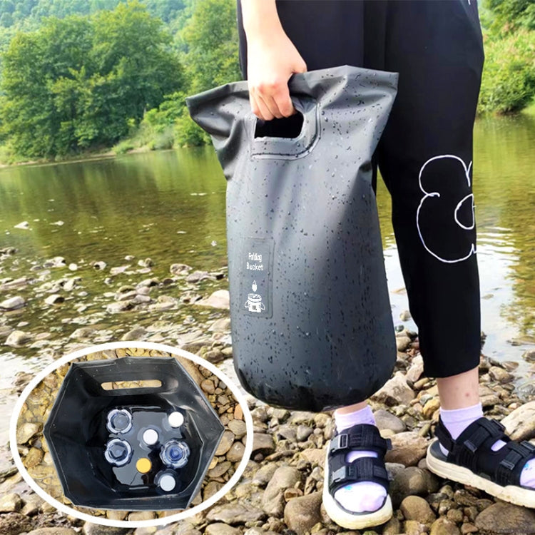 Outdoor Folding Bucket Convenient Camping Picnic Fishing Barrel, Capacity: