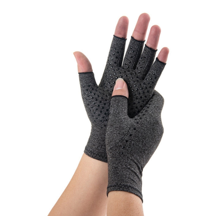 Arthritis Rehabilitation Silicone Non-slip Cycling Half Finger Gloves