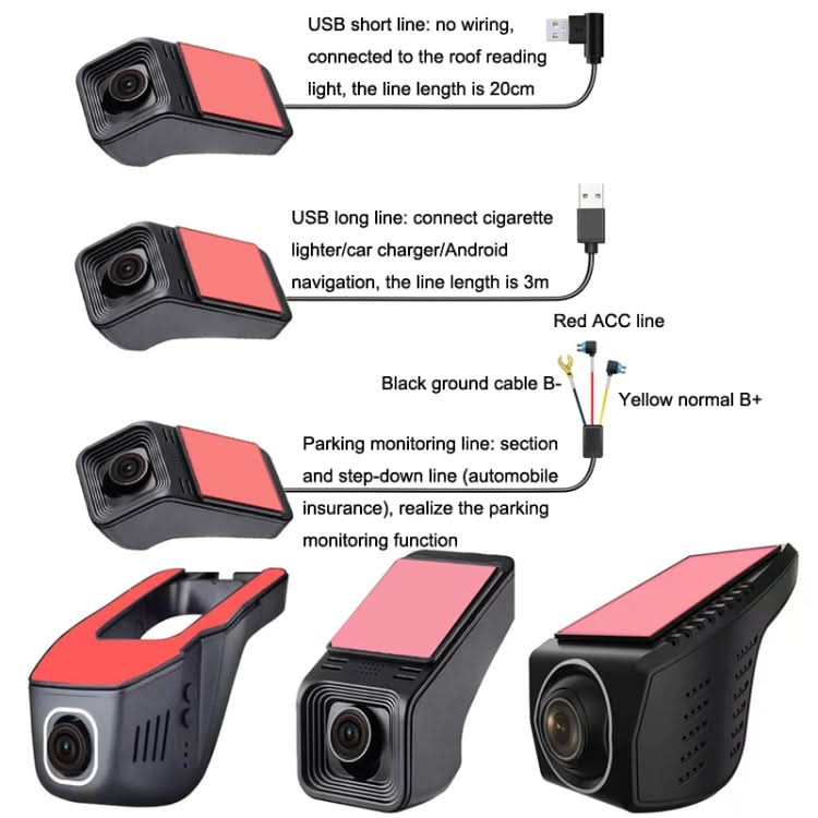 Hidden Driving Recorder WiFi Phone Connecting Car Parking Monitoring 1080P HD Recorder ÎҵÄÉ̵ê