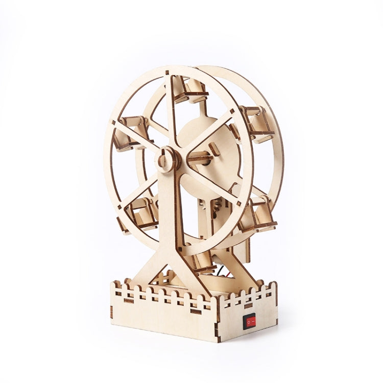 Wooden Mechanical Puzzle Toys Science Electric Assembling Toys ,Style: Reluova