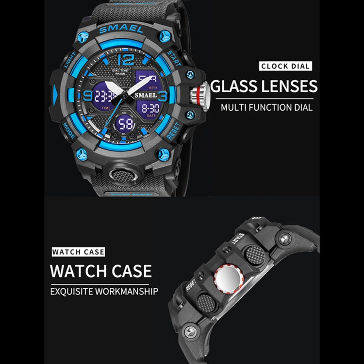 SMAEL 8008 Outdoor Sports Multifunctional Waterproof Luminous Men Watch Reluova