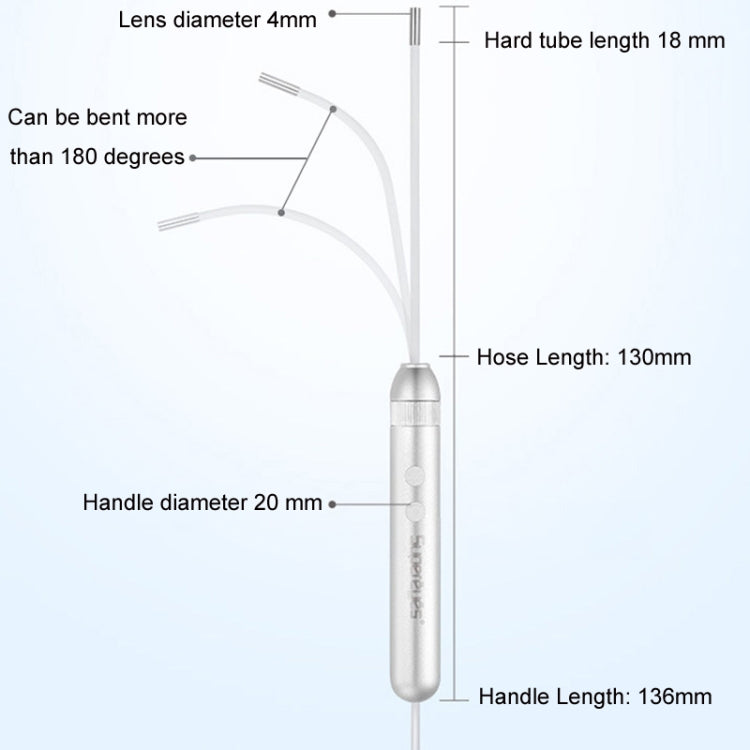 Supereyes Y001+ 4mm Focusable Tube Nasal Throat Oral Electronic Endoscope