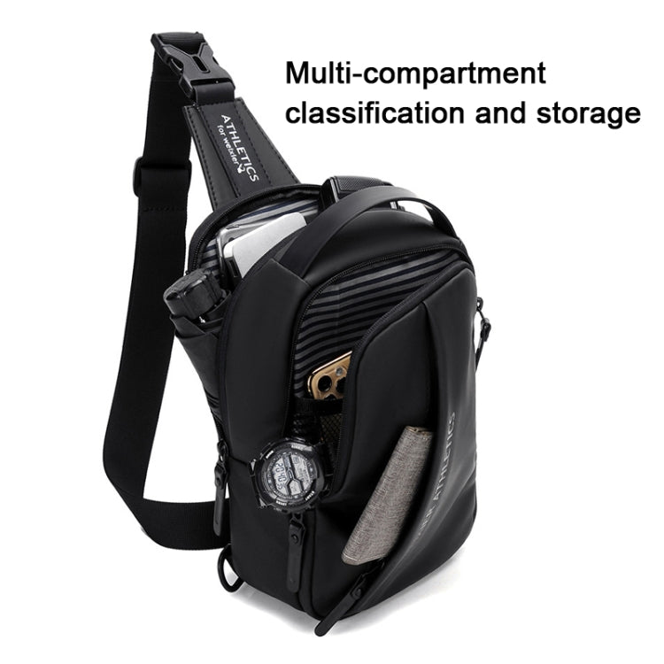 WEIXIER  X313 Men Chest Bag Crossbody Casual Small Bag Shoulder Bag External USB Port