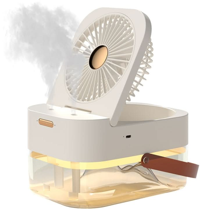 2.5L Dual Spray Humidifying Fan with Ambient Light Aroma Diffuser-Reluova