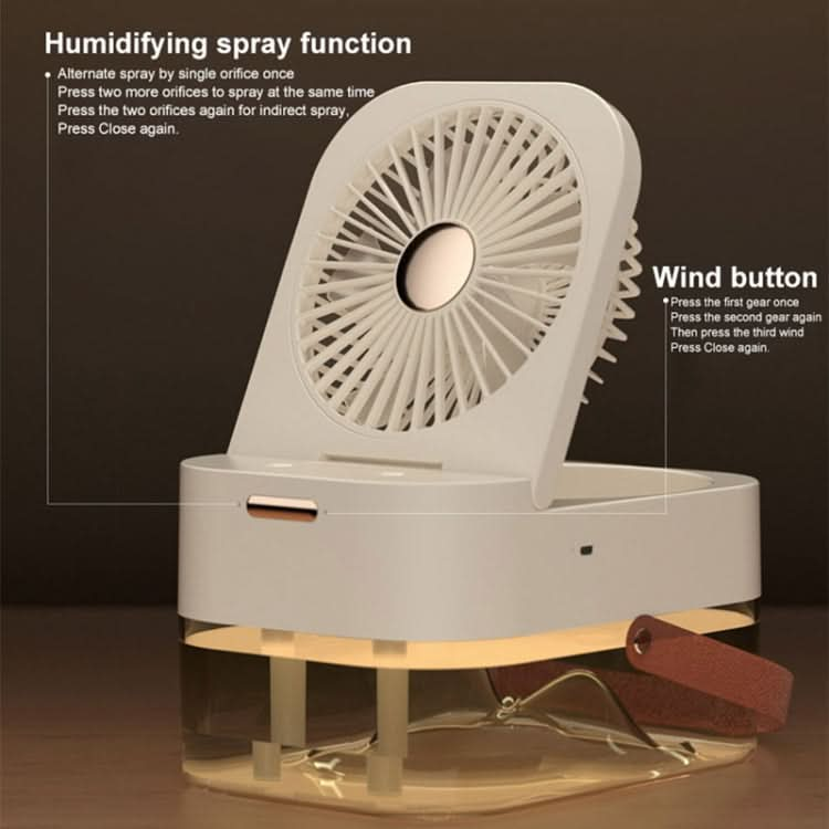 2.5L Dual Spray Humidifying Fan with Ambient Light Aroma Diffuser-Reluova