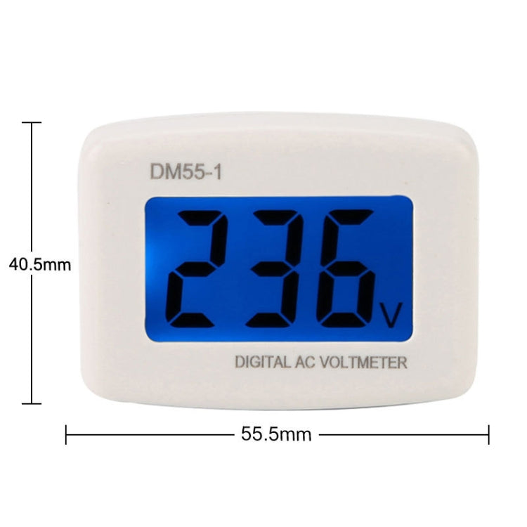 DM55-1 AC 110V- 220V LCD Digital Voltmeter Voltage Tester Detector Meter Reluova