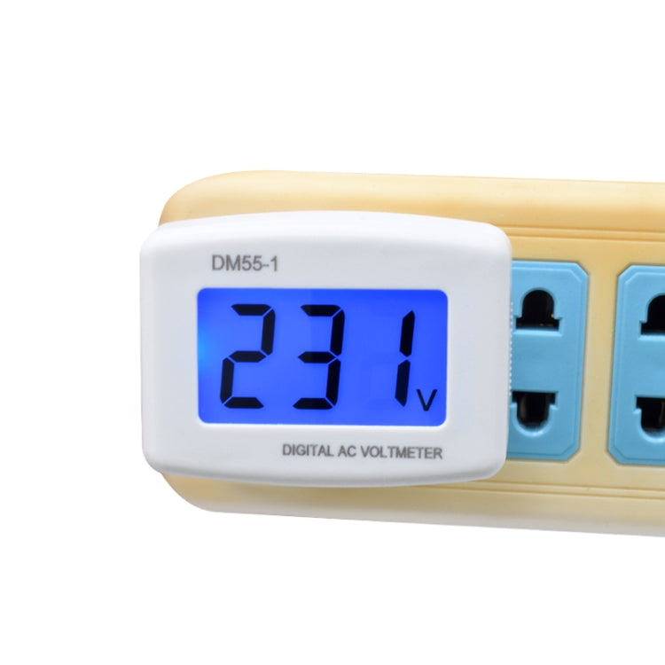 DM55-1 AC 110V- 220V LCD Digital Voltmeter Voltage Tester Detector Meter Reluova