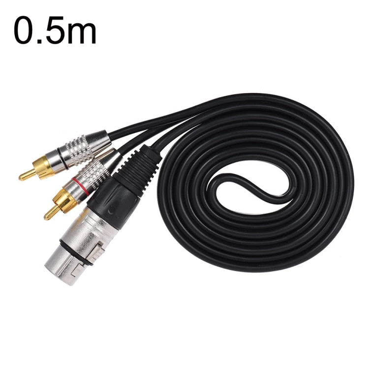 XLR Female To 2RCA Male Plug Stereo Audio Cable, Length: Reluova