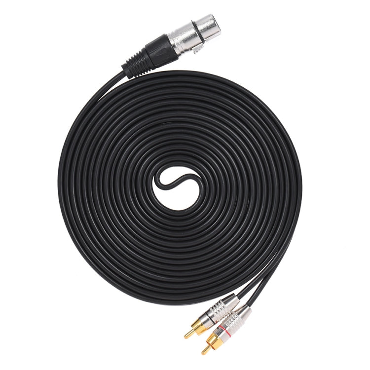 XLR Female To 2RCA Male Plug Stereo Audio Cable, Length: Reluova