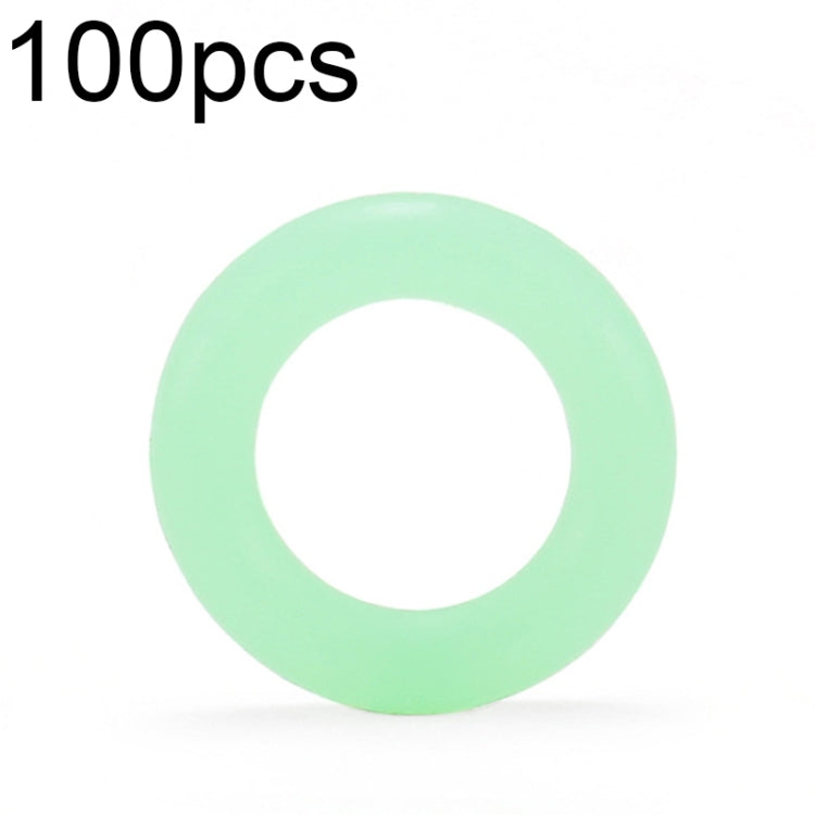 100pcs Outdoor Camping Nail Luminous Circle Multifunctional Silicone Reflective Warning Ring