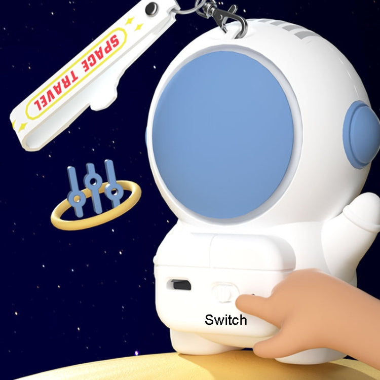 6052 Cartoon Space Man Fan With Lanyard Portable Mini USB Charging Handheld Fan