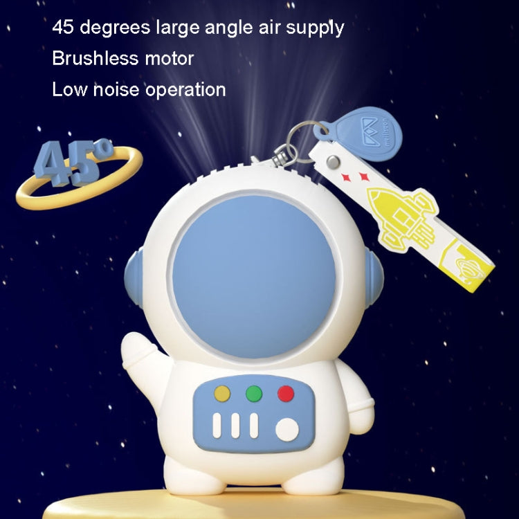 6052 Cartoon Space Man Fan With Lanyard Portable Mini USB Charging Handheld Fan Reluova