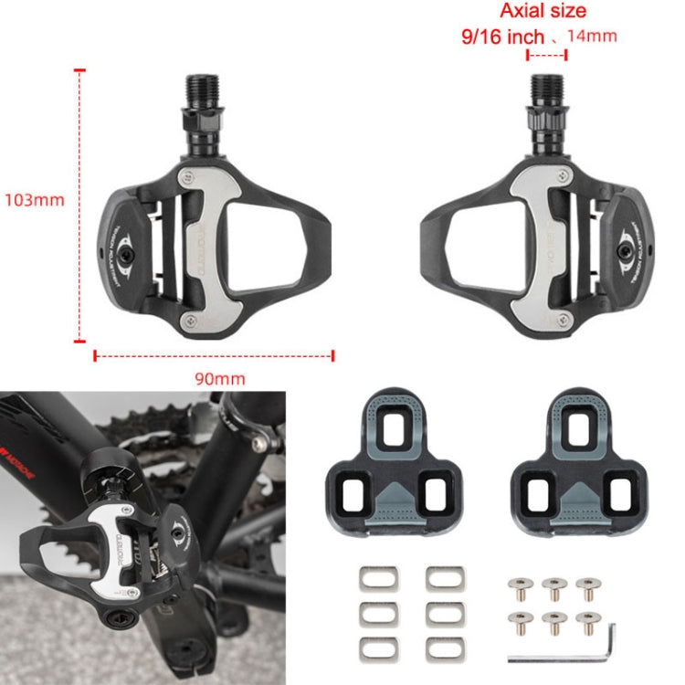 PROMEND PD-R95P 1pair Pedalway Road Bicycle Self-lock With Lock Film Nylon Lock Light Amount Foot Pedal Reluova